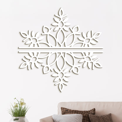 Dvojdielna drevená mandala SNOW